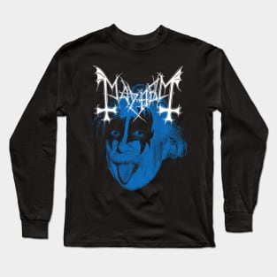 90 Black Metal Mashed Up Long Sleeve T-Shirt